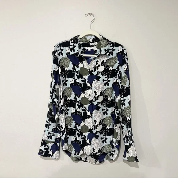Equipment Daphne Button Down Blouse In Cool Breeze Multi - Picture 2 of 10